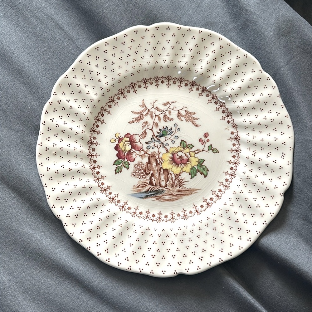Vintage Rotal Doultan dessert plate made in England